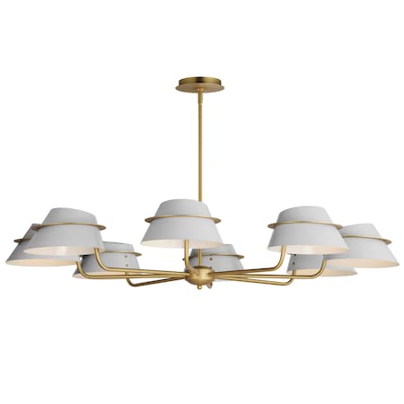 Maxim Lighting Lucas 8-Light Chandelier, Natural Aged Brass 25228LFGNAB